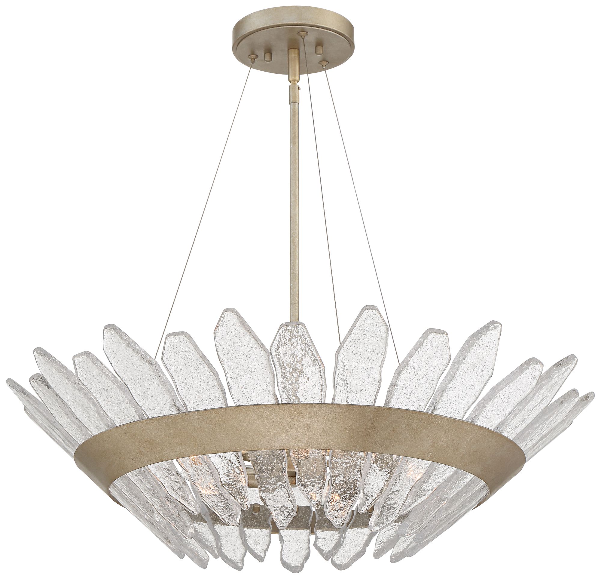 Stiffel Hartford 29" Wide Gray Iron and Glass Modern Pendant Light in scene