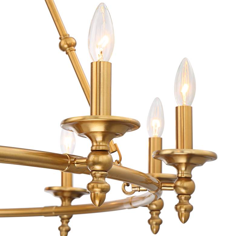 Image 4 Stiffel Hartley 28" Wide Warm Antique Gold 6-Light Ring Chandelier more views
