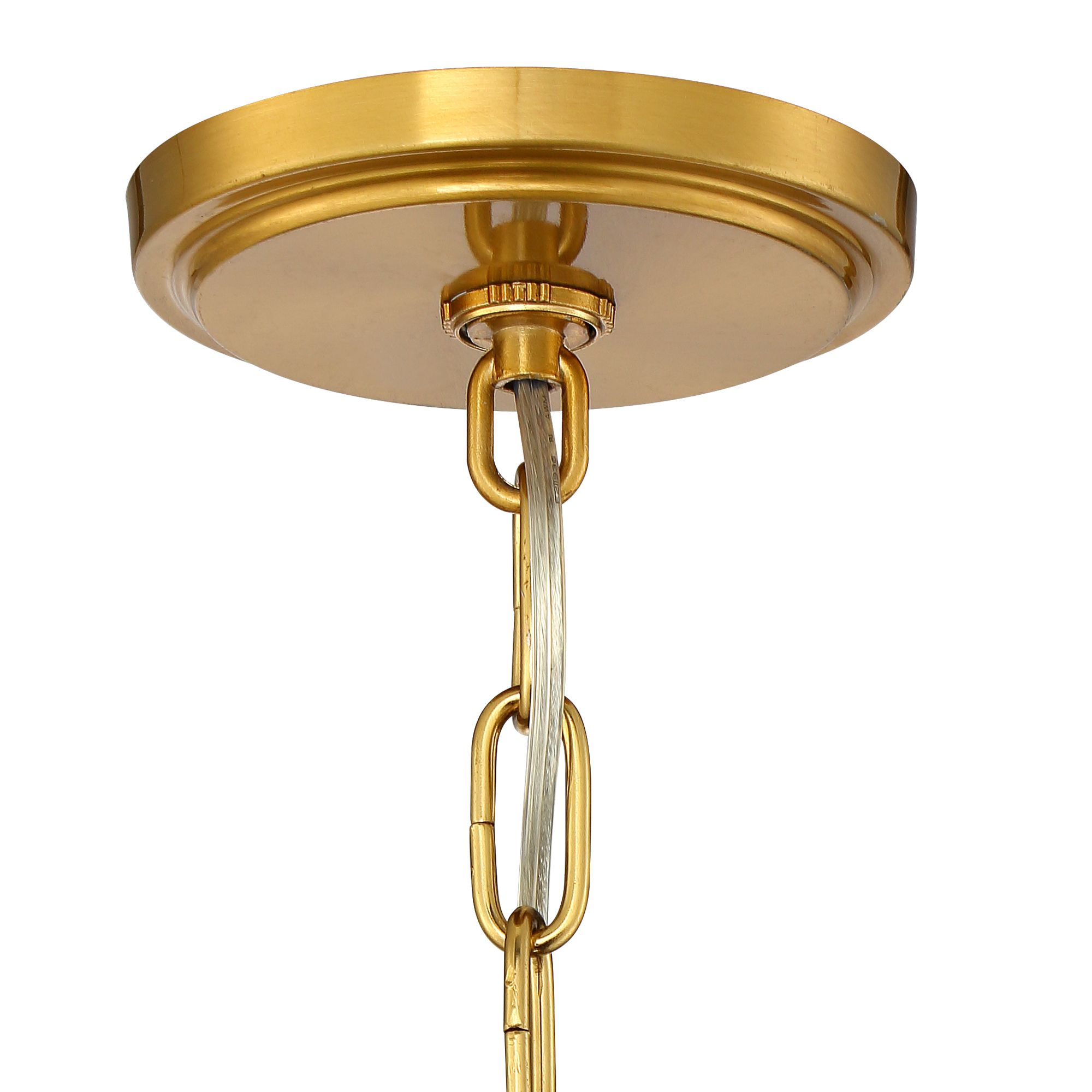 Image 4 Stiffel Hartley 28"W Antique Gold 6-Light Chandelier with Black Shade more views