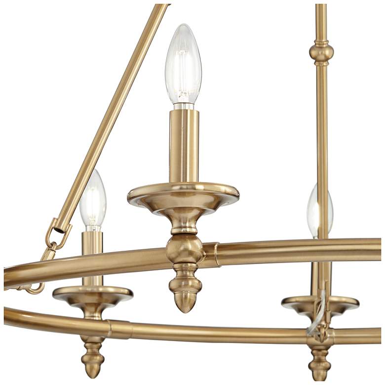 Image 6 Stiffel Hartley 35" Wide Warm Antique Gold 9-Light Ring Chandelier more views