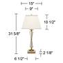 Stiffel Heath 31 5/8" Luxe Gold and Crystal USB Table Lamp