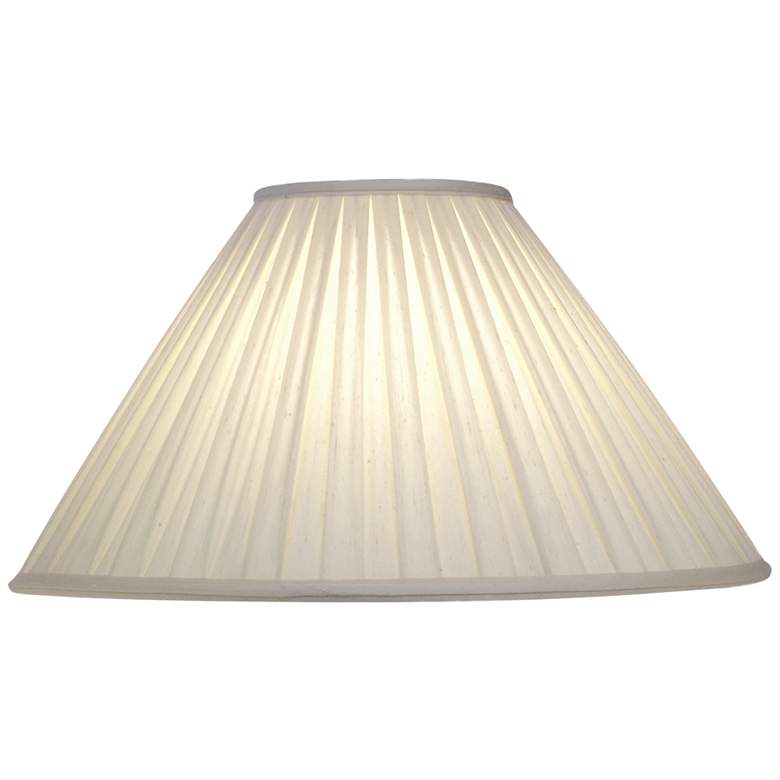 Image 1 Stiffel Honey Beige Box Pleat Empire Shade 7x20x12 (Spider)