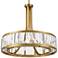 Stiffel Huxley 30 1/2" Wide Warm Gold Glass 12-Light Drum Pendant