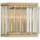 Stiffel Huxley 7" High Warm Gold Crystal 2-Light Wall Sconce