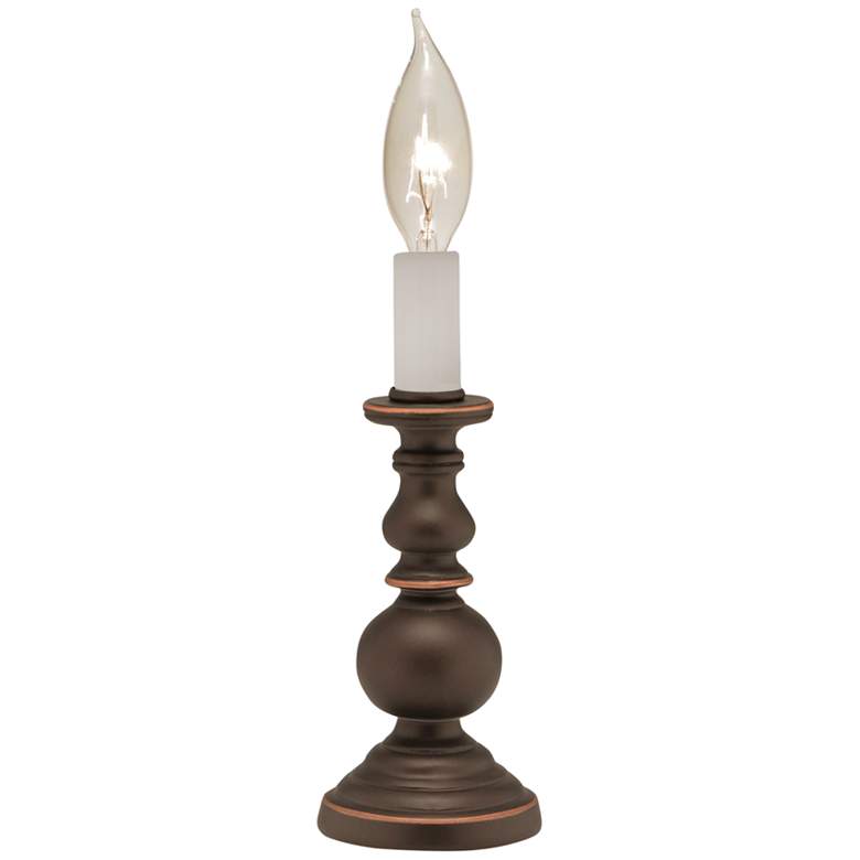 Image 1 Stiffel Irene 7" High Oxidized Bronze Candle Accent Table Lamp