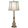 Stiffel Ivory Shadow 25" Antique Brass Finish Traditional Table Lamp