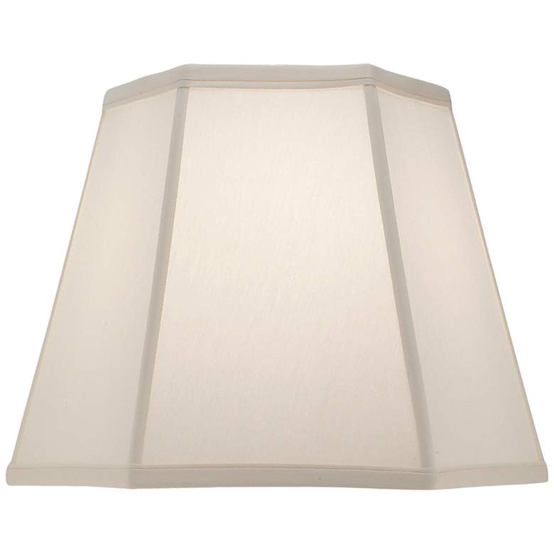 Image 1 Stiffel Ivory Shadow Tapered Hexagon Shade 9x14x12 (Spider)