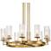 Stiffel Janice 35" Wide Gold and Clear Glass 10-Light Ring Chandelier