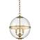 Stiffel Kaeli 12" Wide Aged Brass 3-Light Glam Globe Pendant Light