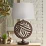 1_Stiffel Keithia 29" Leaf Pattern Oxidized Bronze Zinc Table Lamp