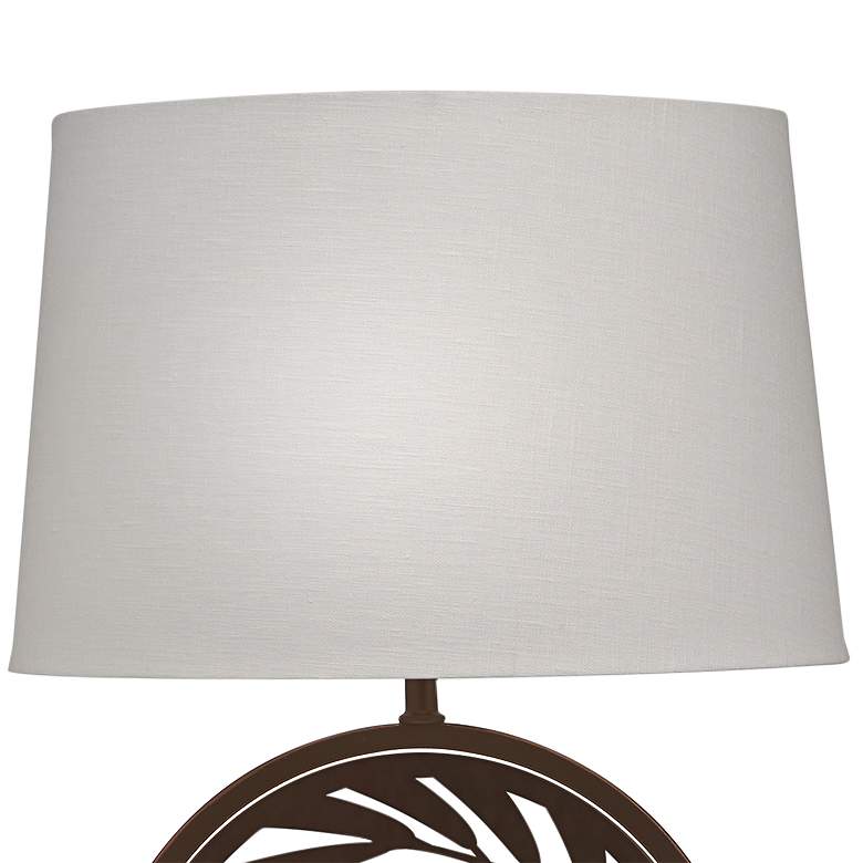 Image 3 Stiffel Keithia 29" Leaf Pattern Oxidized Bronze Zinc Table Lamp more views