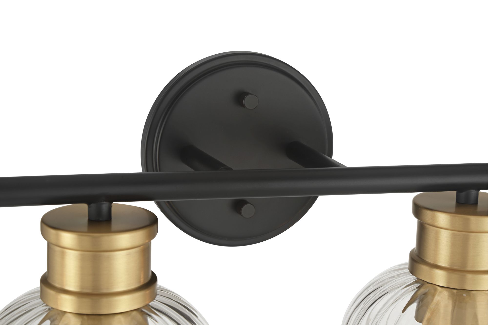 Image 4 Stiffel Lana 31 3/4" Wide Black and Warm Brass 4-Light Bath Light more views