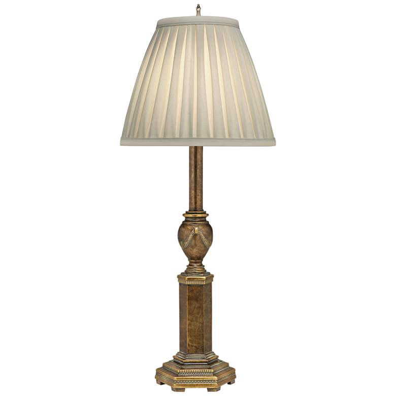 Image 1 Stiffel Larsen 32" High Amber Tortoise Shell Buffet Table Lamp