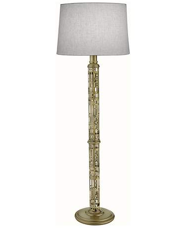 Stiffel Laser Cut Oculux Bronze Floor Lamp