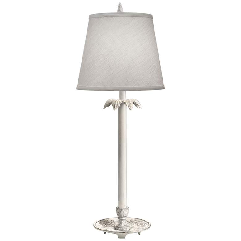 Image 2 Stiffel Lavasseur 27" Distressed White Buffet Table Lamp