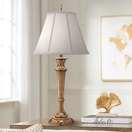 Image1 of Stiffel Layna 35" Traditional Burnished Brass Table Lamp
