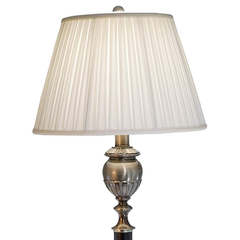 Image 3 Stiffel Leighton 62" Antique Nickel Matte Black Metal Floor Lamp more views