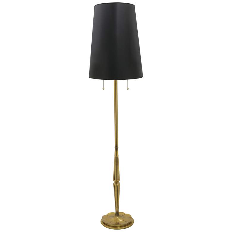 Image 2 Stiffel Lexington 66" High Modern Black and Brass Floor Lamp