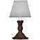 Stiffel Lilly Pad 10" High Rust Finish Accent Candelabra Table Lamp