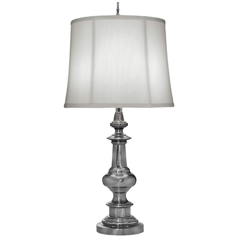 Image 1 Stiffel Lorene 33" Traditional Antique Nickel Metal Table Lamp