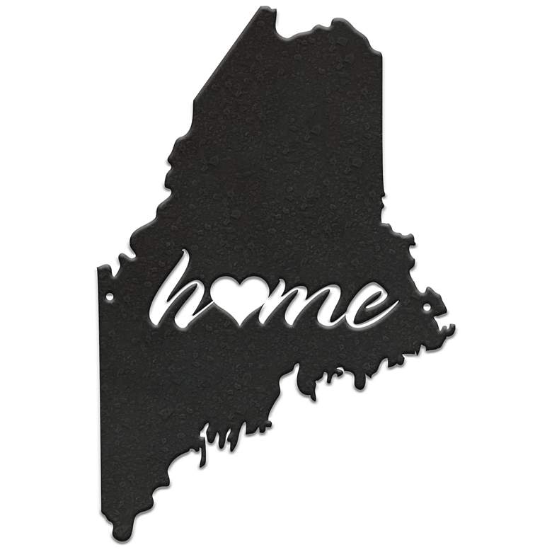 Image 1 Stiffel Maine 24 inch High Charcoal Metal Wall Art