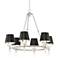 Stiffel Manhattan 30" Wide Brushed Nickel and Black 6-Light Chandelier