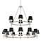 Stiffel Manhattan 50" Wide Brushed Nickel and Black 18-Lt Chandelier