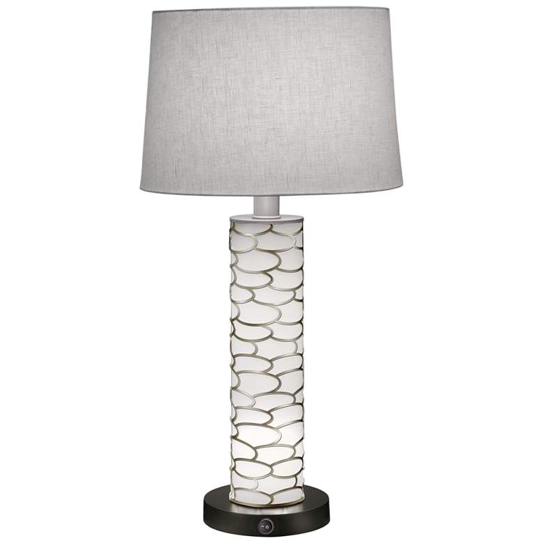 Image 2 Stiffel Marlin 29" High Powder-Coated Silver Zinc Table Lamp
