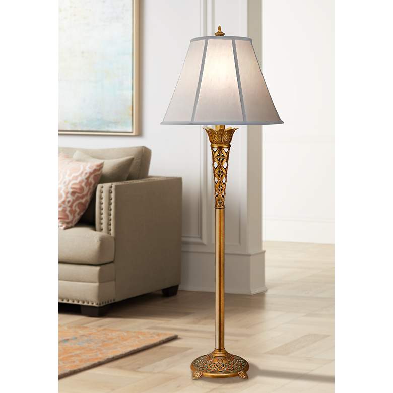 Image 1 Stiffel McDermott 63" Traditional French Gold Floor Lamp
