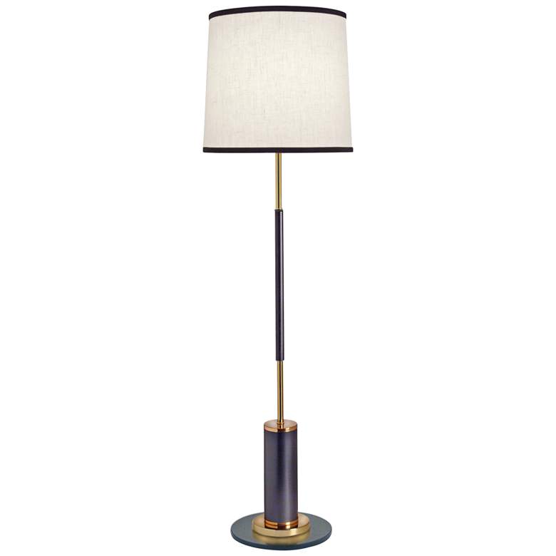 Image 1 Stiffel Medio Matte Black and Polished Gold Metal Floor Lamp