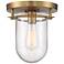 Stiffel Melkin 9 1/4" Wide Warm Brass Ceiling Light