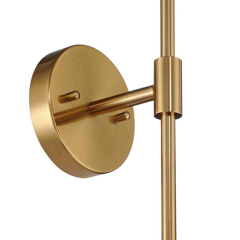 Image 5 Stiffel Melvan 23 1/2" Wide Golden Bronze Ice Glass Wall Sconce more views