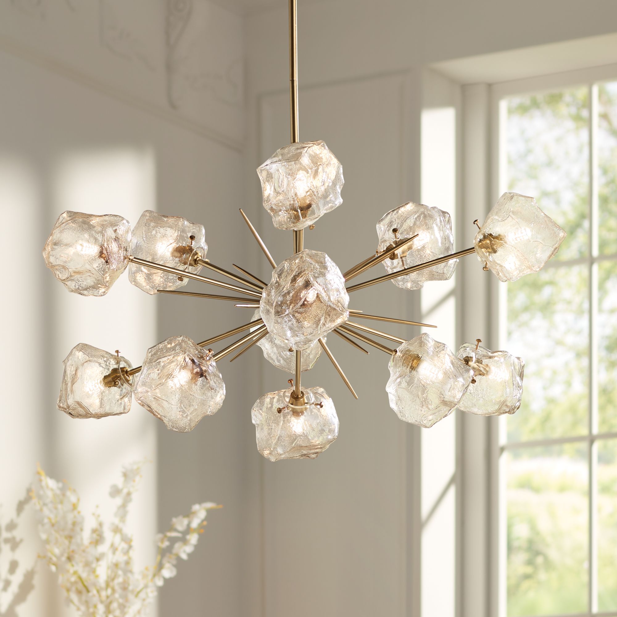 wide chandelier lights