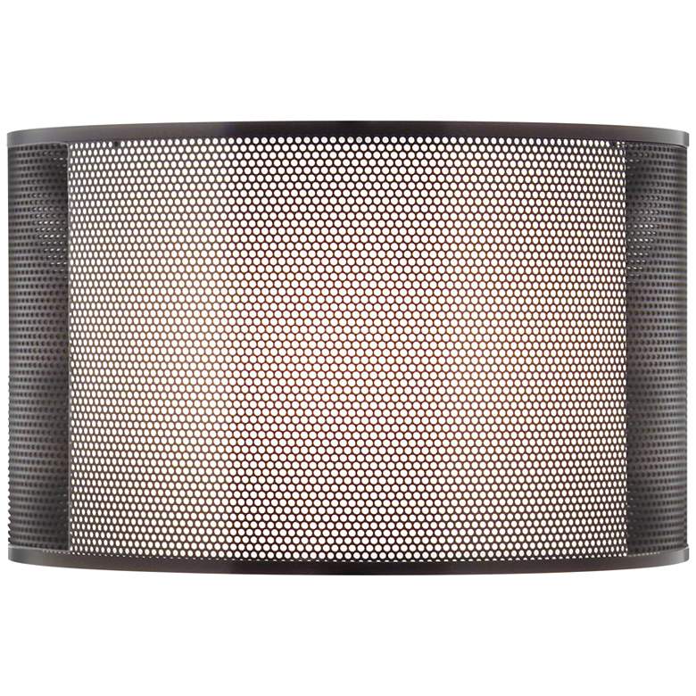 Image 1 Stiffel Metal and Linen Double Drum Lamp Shade 16x16x10 (Spider)