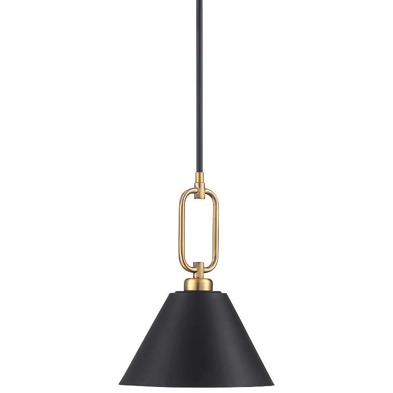 Image 3 Stiffel Meyer 11 1/2" Wide Black and Warm Gold Mini Pendant