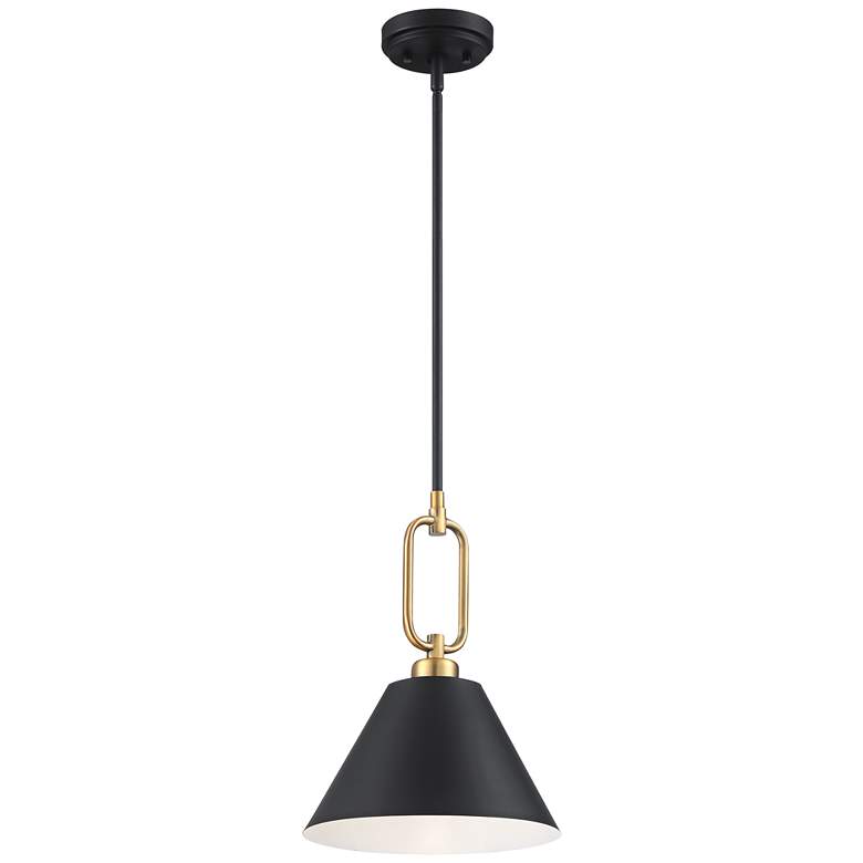 Image 6 Stiffel Meyer 11 1/2" Wide Black and Warm Gold Mini Pendant more views