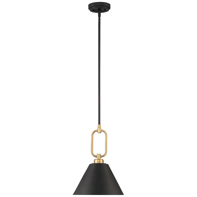 Image 7 Stiffel Meyer 11 1/2" Wide Black and Warm Gold Mini Pendant more views