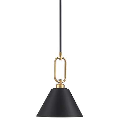 Stiffel Meyer 11 1/2" Wide Black and Warm Gold Mini Pendant