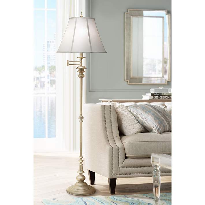 Winst zuur Elastisch Stiffel Milano Silver Swing Arm Floor Lamp - #989E0 | Lamps Plus