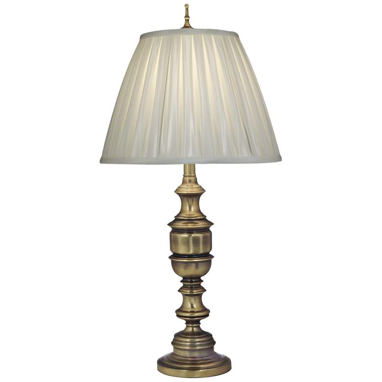Image 1 Stiffel Morgenthal 31" High Traditional Antique Brass Metal Table Lamp