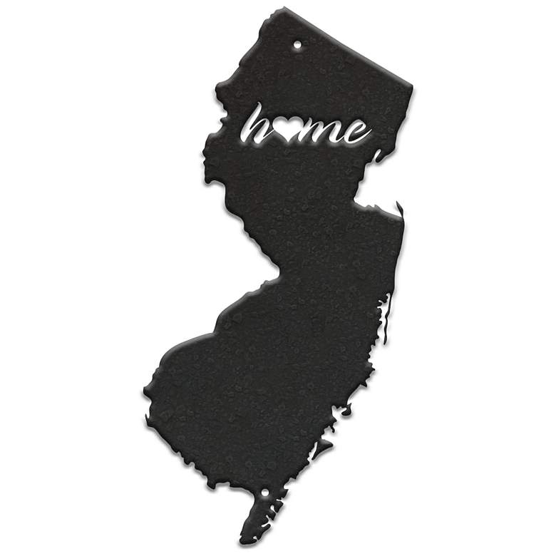Image 1 Stiffel New Jersey 24" High Charcoal Metal Wall Art