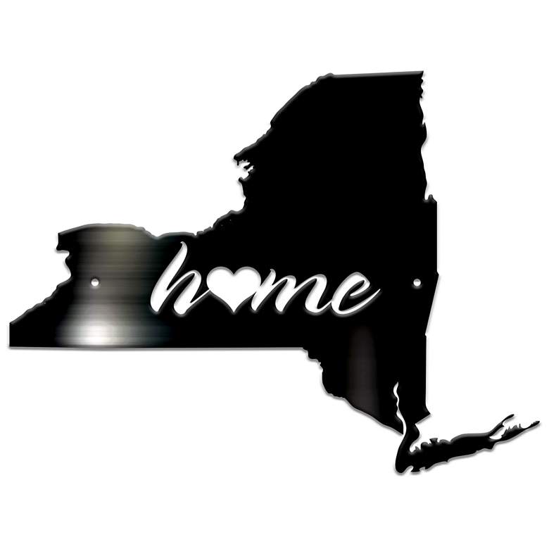 Image 1 Stiffel New York 24" High Matte Black Metal Wall Art