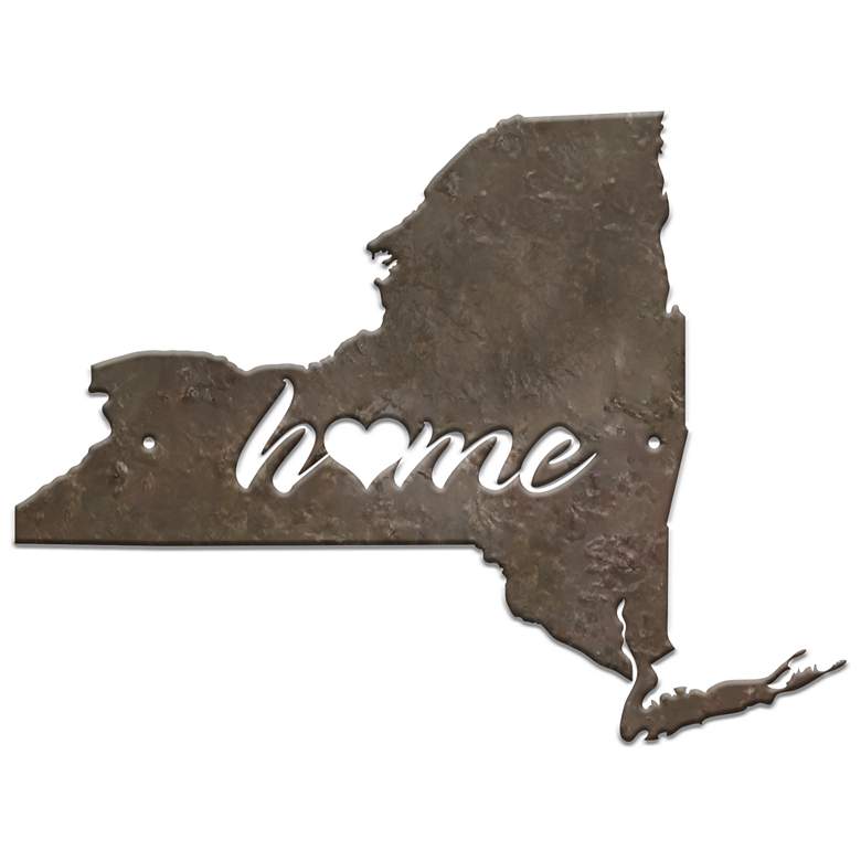 Image 1 Stiffel New York 24" High Rust Metal Wall Art