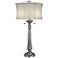 Stiffel Off White Camelot And Pewter Table Lamp