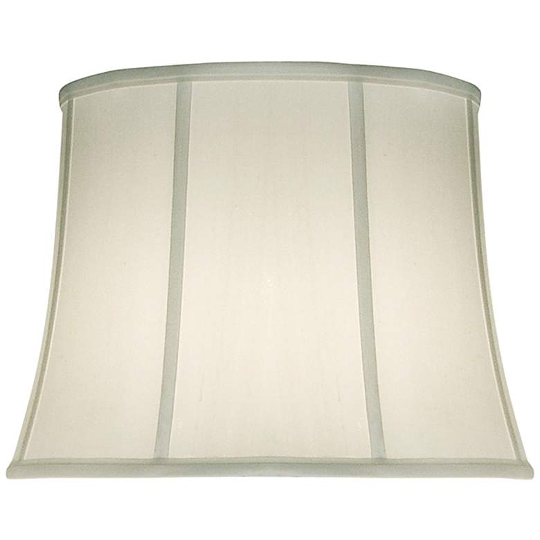 Image 1 Stiffel Off-White Silk Modified Bell Shade 14x18x13 (Spider)