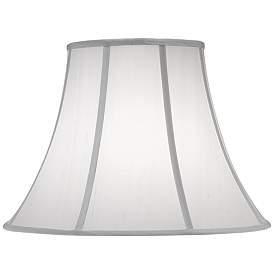 Image1 of Stiffel Off-White Silk Shantung Bell Shade 10x20x15 (Spider)
