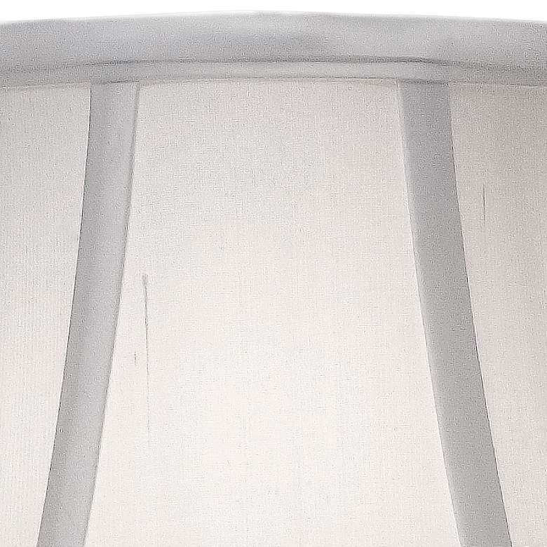 Image 2 Stiffel Off-White Silk Shantung Bell Shade 5x10x8 (Spider) more views