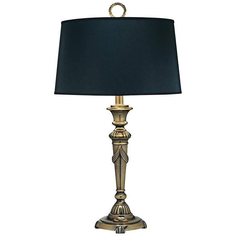 Image 2 Stiffel Opaque Black Burnished Brass Table Lamp