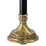 Stiffel Orson Burnished Brass and Black Leather Table Lamp