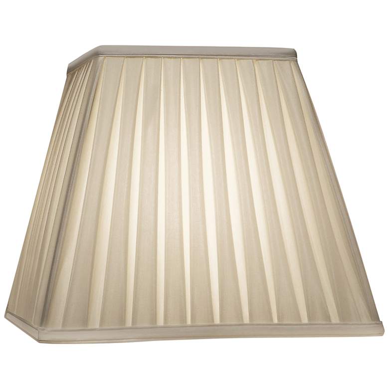 Image 1 Stiffel Oyster Box Pleat Square Lamp Shade 8x14x12 (Spider)